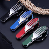 Maxbell Camping Utensils Traveling Home Flatware Camping Gear Camping Cutlery Black