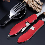 Maxbell Camping Utensils Traveling Home Flatware Camping Gear Camping Cutlery Black