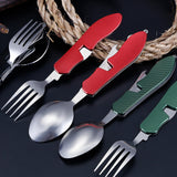 Maxbell Camping Utensils Traveling Home Flatware Camping Gear Camping Cutlery Black