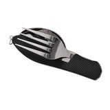 Maxbell Camping Utensils Traveling Home Flatware Camping Gear Camping Cutlery Black