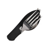 Maxbell Camping Utensils Traveling Home Flatware Camping Gear Camping Cutlery Black