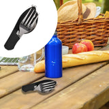 Maxbell Camping Utensils Traveling Home Flatware Camping Gear Camping Cutlery Black