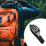 Maxbell Camping Utensils Traveling Home Flatware Camping Gear Camping Cutlery Black