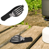 Maxbell Camping Utensils Traveling Home Flatware Camping Gear Camping Cutlery Black