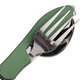 Maxbell Camping Utensils Traveling Home Flatware Camping Gear Camping Cutlery Green