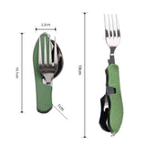 Maxbell Camping Utensils Traveling Home Flatware Camping Gear Camping Cutlery Green