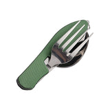 Maxbell Camping Utensils Traveling Home Flatware Camping Gear Camping Cutlery Green