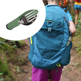 Maxbell Camping Utensils Traveling Home Flatware Camping Gear Camping Cutlery Green