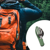 Maxbell Camping Utensils Traveling Home Flatware Camping Gear Camping Cutlery Green