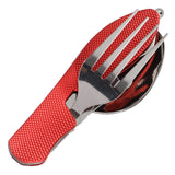 Maxbell Camping Utensils Traveling Home Flatware Camping Gear Camping Cutlery Red
