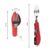 Maxbell Camping Utensils Traveling Home Flatware Camping Gear Camping Cutlery Red