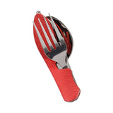 Maxbell Camping Utensils Traveling Home Flatware Camping Gear Camping Cutlery Red