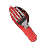 Maxbell Camping Utensils Traveling Home Flatware Camping Gear Camping Cutlery Red