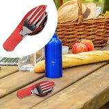 Maxbell Camping Utensils Traveling Home Flatware Camping Gear Camping Cutlery Red