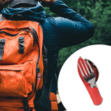 Maxbell Camping Utensils Traveling Home Flatware Camping Gear Camping Cutlery Red