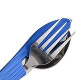 Maxbell Camping Utensils Traveling Home Flatware Camping Gear Camping Cutlery Blue