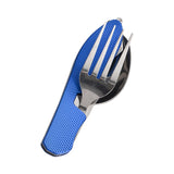 Maxbell Camping Utensils Traveling Home Flatware Camping Gear Camping Cutlery Blue