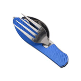 Maxbell Camping Utensils Traveling Home Flatware Camping Gear Camping Cutlery Blue