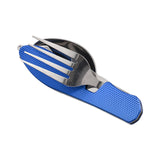 Maxbell Camping Utensils Traveling Home Flatware Camping Gear Camping Cutlery Blue