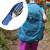 Maxbell Camping Utensils Traveling Home Flatware Camping Gear Camping Cutlery Blue