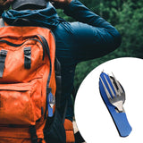 Maxbell Camping Utensils Traveling Home Flatware Camping Gear Camping Cutlery Blue