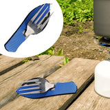 Maxbell Camping Utensils Traveling Home Flatware Camping Gear Camping Cutlery Blue