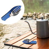 Maxbell Camping Utensils Traveling Home Flatware Camping Gear Camping Cutlery Blue