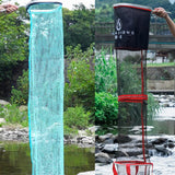 Maxbell Foldable Fish Net Bag Fishing Bucket Storage Cage for Kayak Fishing Crawfish Blue