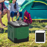 Maxbell Camping Folding Toilet Multifunctional Car Bucket Toilet for Boat RV Fishing Black Green
