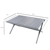 Maxbell Folding Camping Table Travel Table Roll up Camp Table for BBQ Balcony Garden