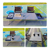 Maxbell Folding Camping Table Travel Table Roll up Camp Table for BBQ Balcony Garden