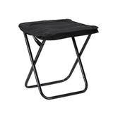 Maxbell Camping Stool Seat Footrest Heavy Duty Camp Stool for Beach Garden Traveling Black