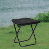 Maxbell Camping Stool Seat Footrest Heavy Duty Camp Stool for Beach Garden Traveling Black