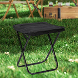 Maxbell Camping Stool Seat Footrest Heavy Duty Camp Stool for Beach Garden Traveling Black