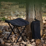 Maxbell Camping Stool Seat Footrest Heavy Duty Camp Stool for Beach Garden Traveling Black