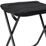 Maxbell Camping Stool Seat Footrest Heavy Duty Camp Stool for Beach Garden Traveling Black