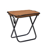 Maxbell Camping Stool Seat Footrest Heavy Duty Camp Stool for Beach Garden Traveling Brown