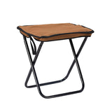 Maxbell Camping Stool Seat Footrest Heavy Duty Camp Stool for Beach Garden Traveling Brown