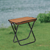 Maxbell Camping Stool Seat Footrest Heavy Duty Camp Stool for Beach Garden Traveling Brown