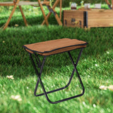 Maxbell Camping Stool Seat Footrest Heavy Duty Camp Stool for Beach Garden Traveling Brown