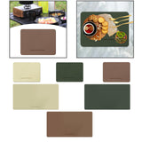 Maxbell PU Leather Table Mat Flooring Meal Mat Table Pad for Picnic Camping Barbecue Beige 27.5cmx19cm