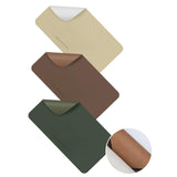 Maxbell PU Leather Table Mat Flooring Meal Mat Table Pad for Picnic Camping Barbecue Beige 27.5cmx19cm