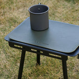 Maxbell PU Leather Table Mat Flooring Meal Mat Table Pad for Picnic Camping Barbecue Beige 27.5cmx19cm