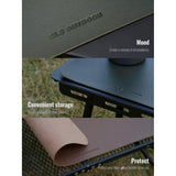 Maxbell PU Leather Table Mat Flooring Meal Mat Table Pad for Picnic Camping Barbecue Beige 27.5cmx19cm