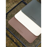 Maxbell PU Leather Table Mat Flooring Meal Mat Table Pad for Picnic Camping Barbecue Beige 27.5cmx19cm
