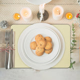 Maxbell PU Leather Table Mat Flooring Meal Mat Table Pad for Picnic Camping Barbecue Beige 27.5cmx19cm