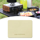 Maxbell PU Leather Table Mat Flooring Meal Mat Table Pad for Picnic Camping Barbecue Beige 27.5cmx19cm