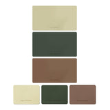 Maxbell PU Leather Table Mat Flooring Meal Mat Table Pad for Picnic Camping Barbecue Beige 27.5cmx19cm