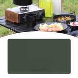 Maxbell PU Leather Table Mat Flooring Meal Mat Table Pad for Picnic Camping Barbecue Green 27.5cmx19cm