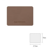 Maxbell PU Leather Table Mat Flooring Meal Mat Table Pad for Picnic Camping Barbecue Brown 27.5cmx19cm